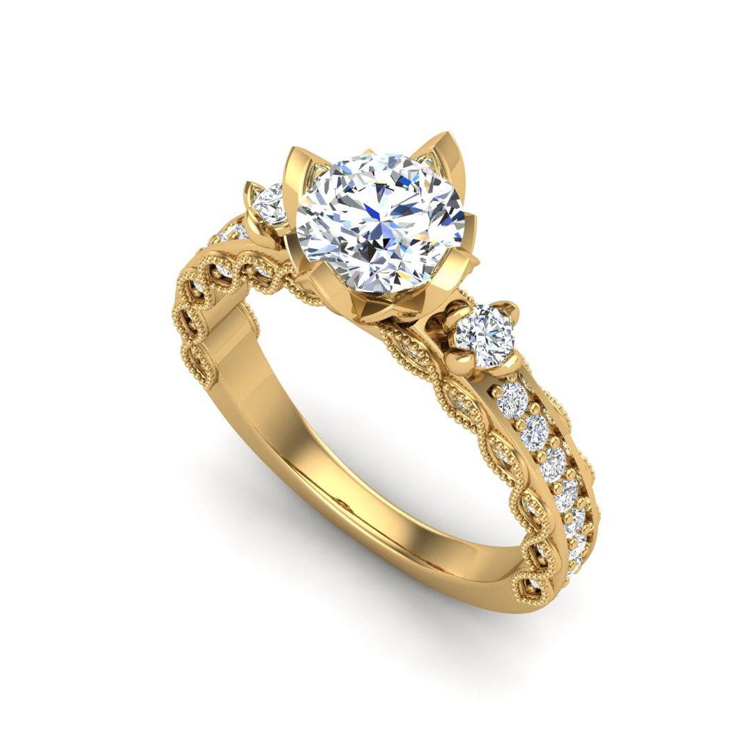 Veronica Accented Engagement Ring
